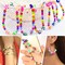 480 PCS Fruit and Flower Polymer Clay Beads - 24 Styles of Cute Heart and Mushroom Charms for Jewelry Making, Includes Necklace, Earring, and DIY Bracelet Kit Accessories for Women and Girls